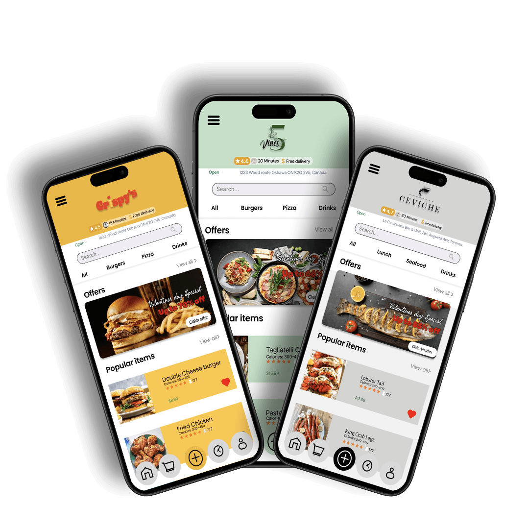 Restaurant web app preview